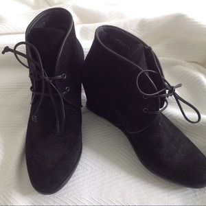 Stuart Weitzman 3" Wedge Suede ankle boots